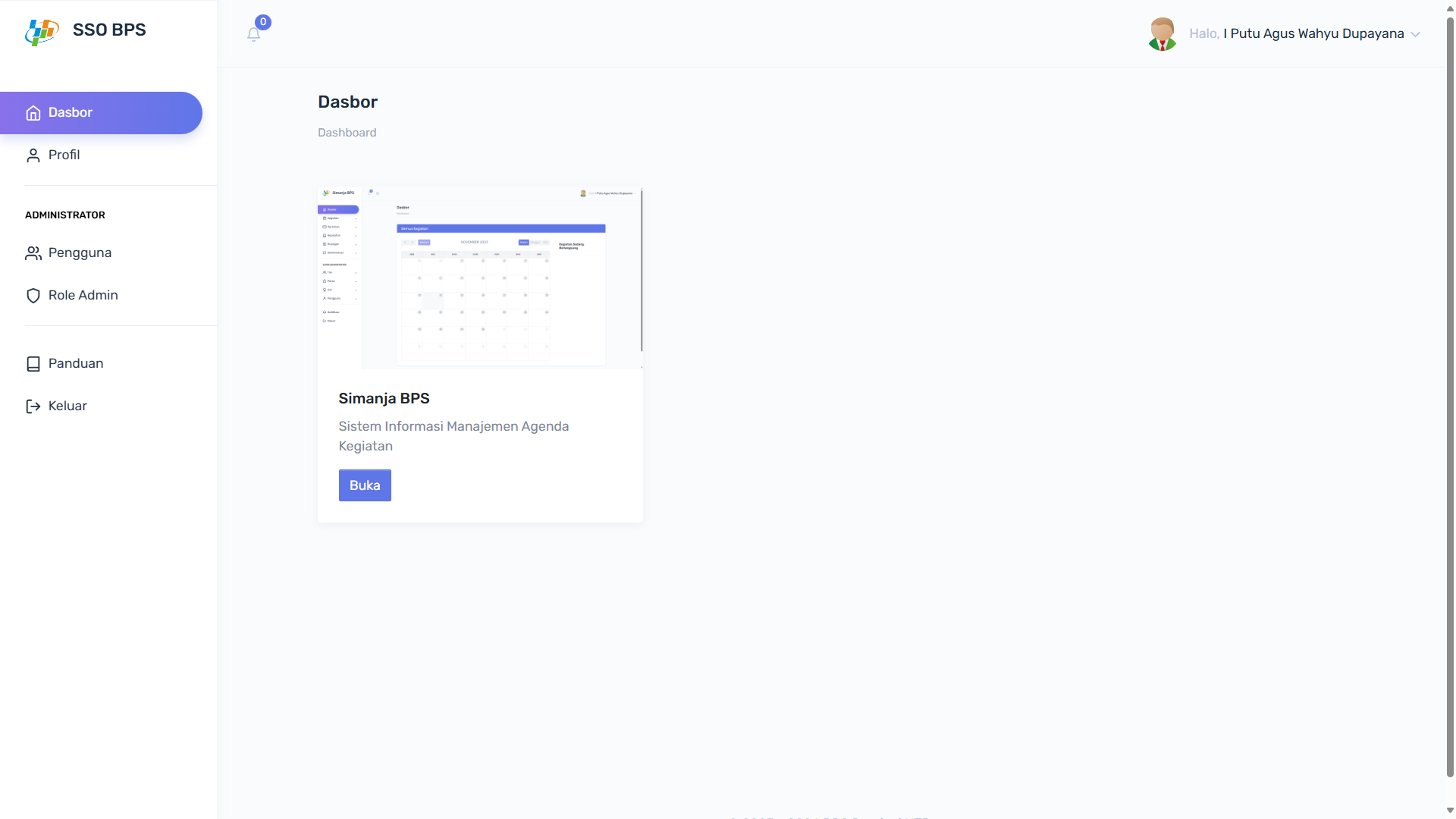 SSO BPS NTB - Single Sign-On Portal